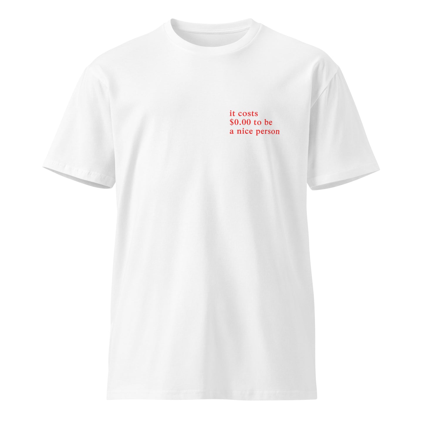 It Costs $0 To Be A Kind Person T-Shirt